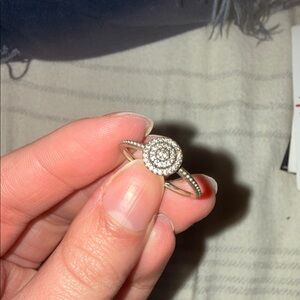 Pandora Silver and White Sparkle Ring